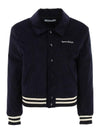 Wellness Corduroy Bomber Jacket Navy - SPORTY & RICH - BALAAN 1