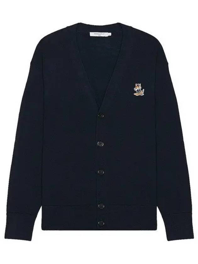 Dressed Fox Patch Relaxed Cardigan Navy - MAISON KITSUNE - BALAAN 2