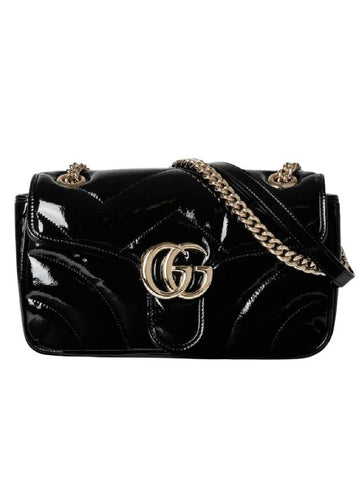 GG Marmont Small Shoulder Bag Gold Black - GUCCI - BALAAN 1