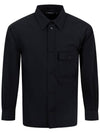 Men's Howard Tech Press Stud Long Sleeve Shirt Black - J.LINDEBERG - BALAAN 2