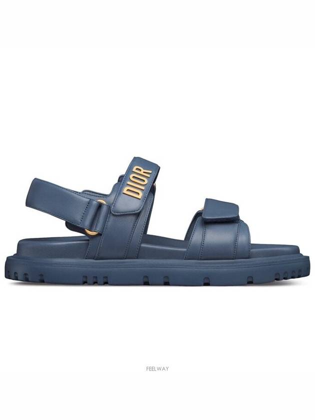 Dioract Strap Lambskin Sandals Midnight Blue - DIOR - BALAAN 3