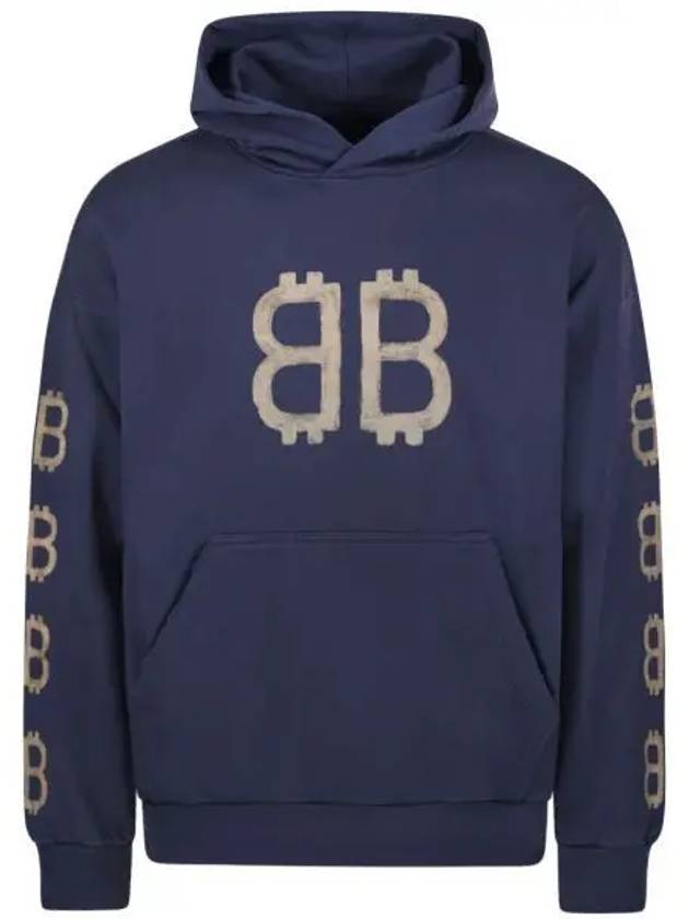 Crypto Medium Fit Hoodie Blue - BALENCIAGA - BALAAN 2