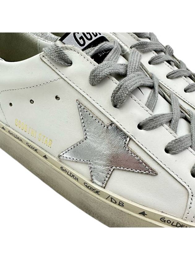 Hi Star White Metallic Silver Heel Tab Sneakers - GOLDEN GOOSE - BALAAN 4