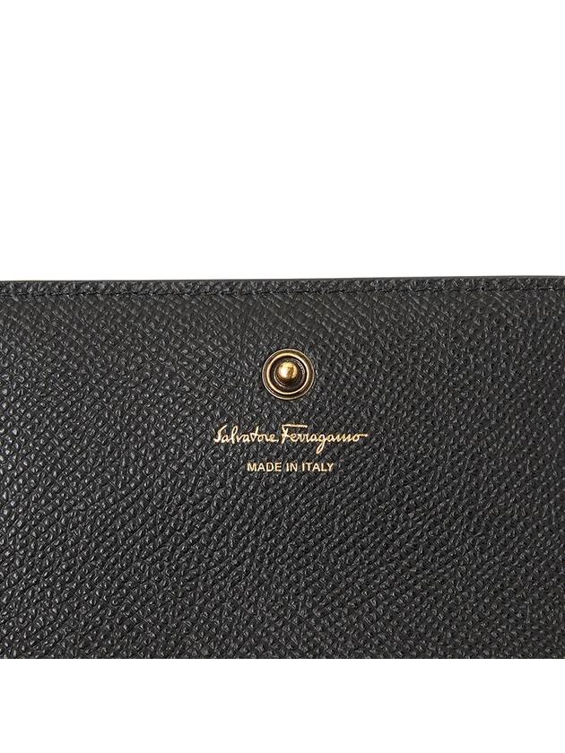 Gancini Leather Card Wallet Black - SALVATORE FERRAGAMO - BALAAN 7