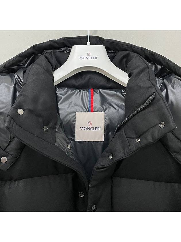 Men s Logo Patch VEZERE Wool Down Padded Jacket Black 1A00157 54272 999 - MONCLER - BALAAN 9