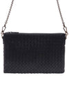 Intrecciato Chain Crossbody Bag Black - BOTTEGA VENETA - BALAAN 3