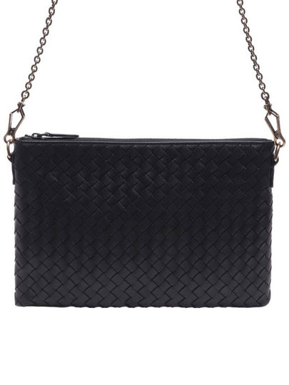 Intrecciato Chain Crossbody Bag Black - BOTTEGA VENETA - BALAAN 2