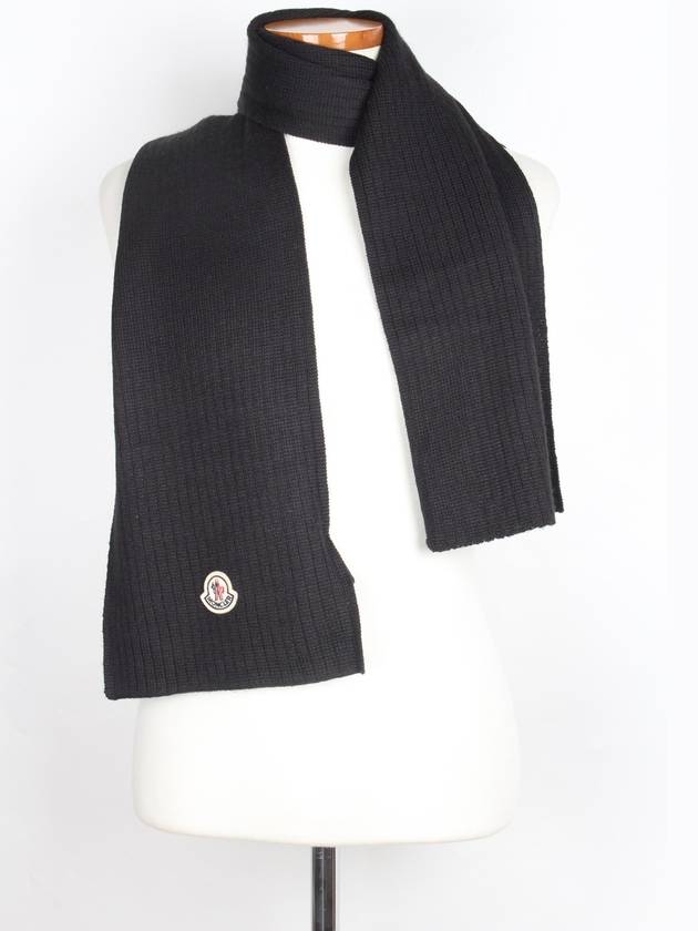 knit muffler black - MONCLER - BALAAN 1