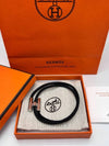 Tunis Tresse Palladium Bracelet Noir - HERMES - BALAAN 2