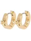 Kira Double T Huggie Earrings Gold - TORY BURCH - BALAAN 3