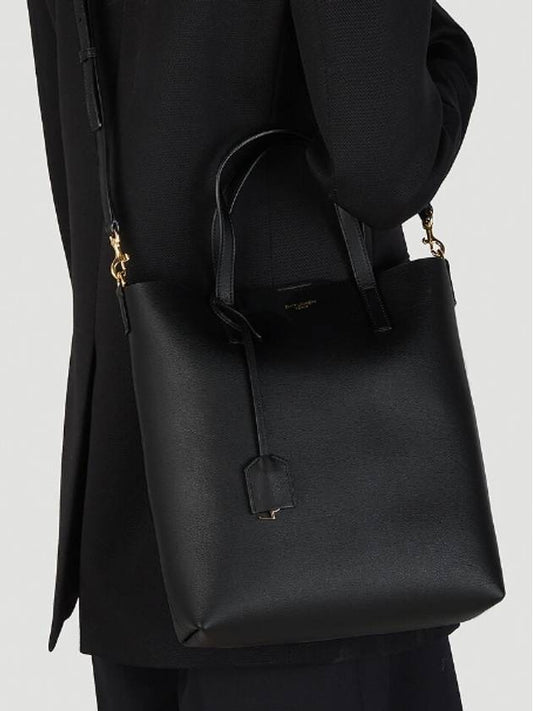 Leather toy shopping tote bag shopper black 600307CSV0J1000 - SAINT LAURENT - BALAAN 1