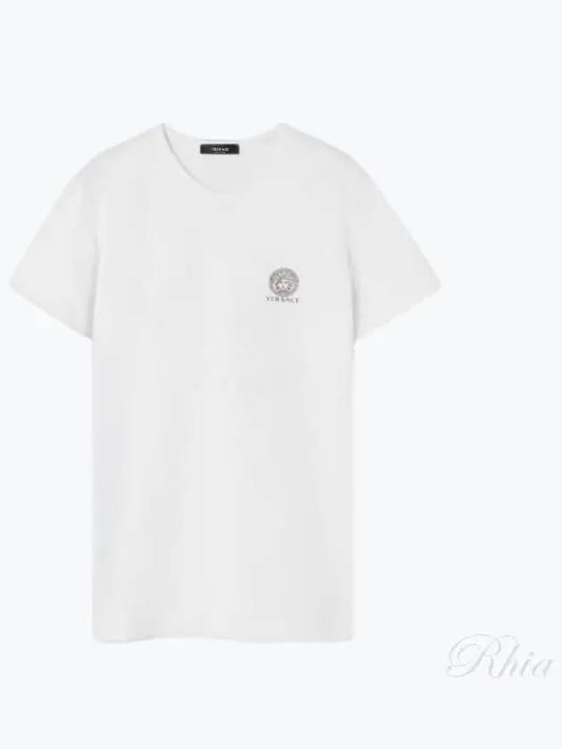 Men's Logo Medusa Cotton Short Sleeve T-Shirt White - VERSACE - BALAAN 2