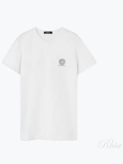 Men's Logo Medusa Cotton Short Sleeve T-Shirt White - VERSACE - BALAAN 2