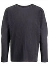 Pleated Long Sleeve T-Shirt Grey - ISSEY MIYAKE - BALAAN 2