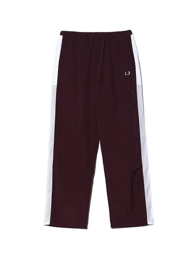 Side Mesh Nylon Track Pants Wine - LMN3011 - BALAAN 2