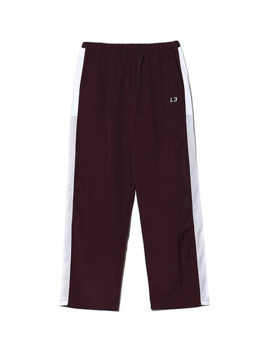 Side Mesh Nylon Track Pants Wine - LMN3011 - BALAAN 1