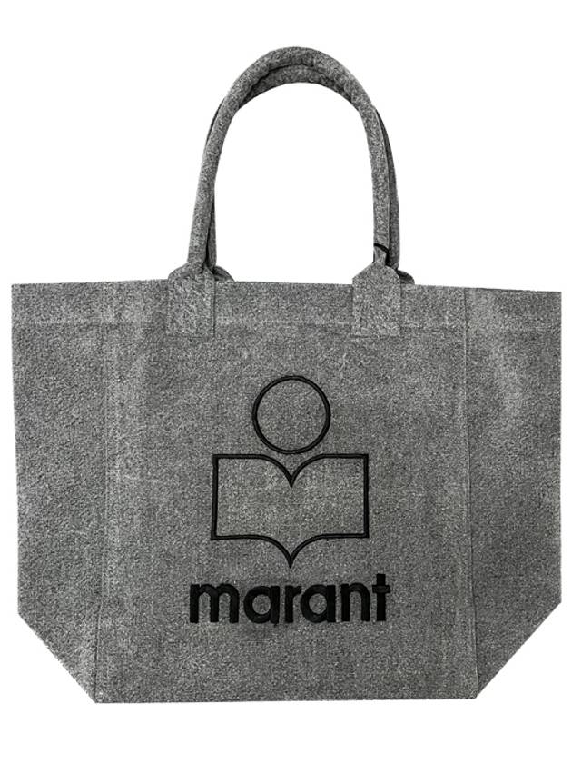 Yenky Logo Washed Cotton Tote Bag Grey - ISABEL MARANT - BALAAN 2