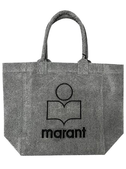 Yenky Logo Washed Cotton Tote Bag Grey - ISABEL MARANT - BALAAN 2