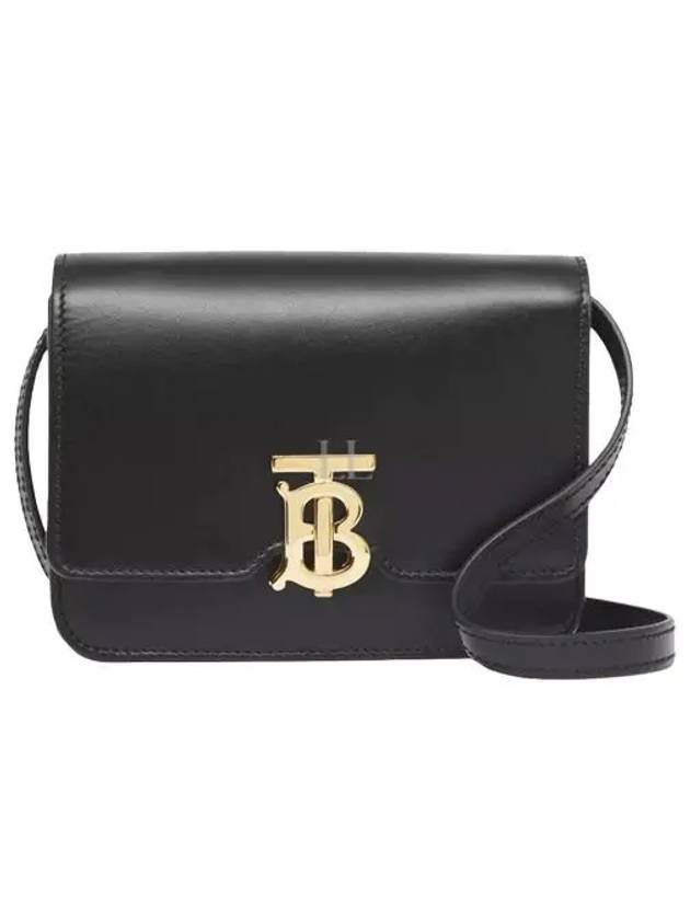 Small Leather TB Shoulder Bag Black - BURBERRY - BALAAN 2