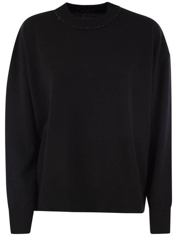 Crew-neck sweater with sequins - FABIANA FILIPPI - BALAAN 1