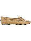 Gommino Suede Driving Shoes Beige - TOD'S - BALAAN 3