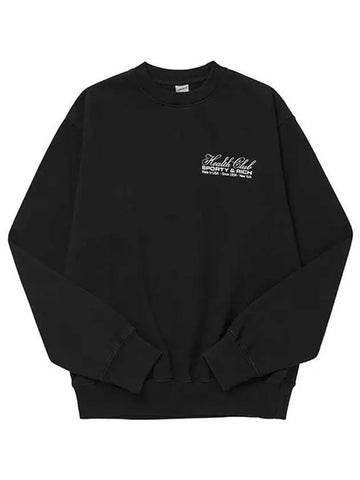 Crewneck Cotton Sweatshirt Black - SPORTY & RICH - BALAAN 1