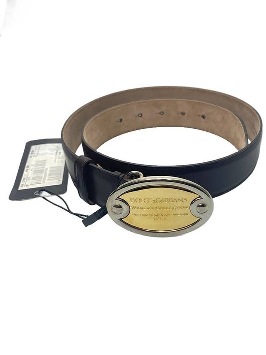 Oval Buckle Belt Black - DOLCE&GABBANA - BALAAN 2