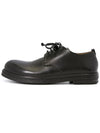 Men's Zucca Zeppa Smooth Leather Lace-Up Derby Black - MARSELL - BALAAN 5