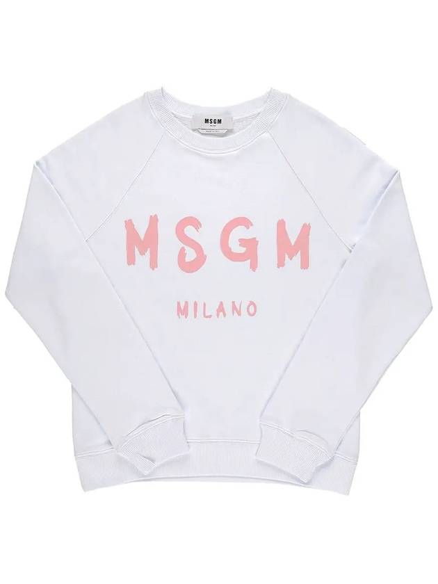 Logo Print Cotton Sweatshirt White - MSGM - BALAAN 3