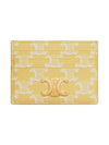 Triomphe Canvas Card Wallet Yellow - CELINE - BALAAN 1