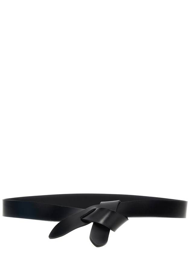 Lecce Knotted Leather Belt Black - ISABEL MARANT - BALAAN 2