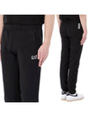 EA7 Core Identity Cotton Jersey Fleece Track Pants Black - EMPORIO ARMANI - BALAAN 2