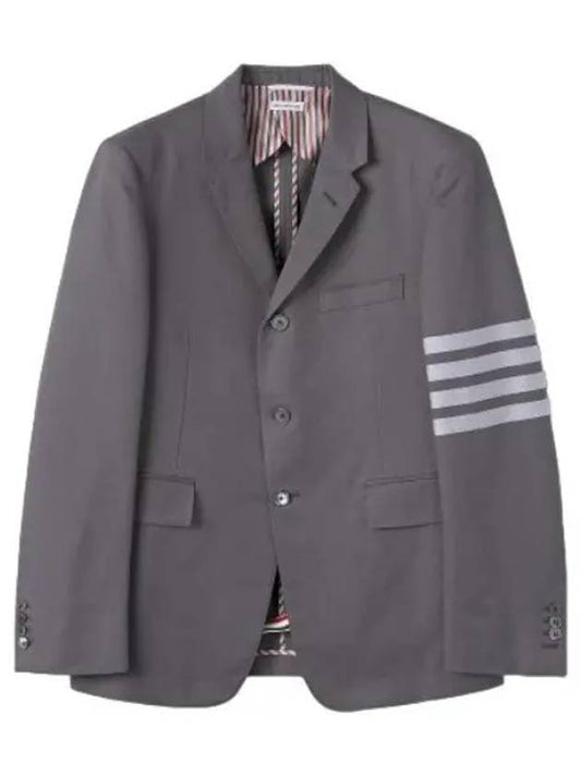 Cotton suiting engineer diagonal classic jacket gray jumper - THOM BROWNE - BALAAN 1