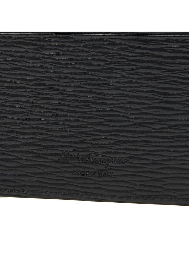 Double Gancini Leather Card Wallet Black - SALVATORE FERRAGAMO - BALAAN 8