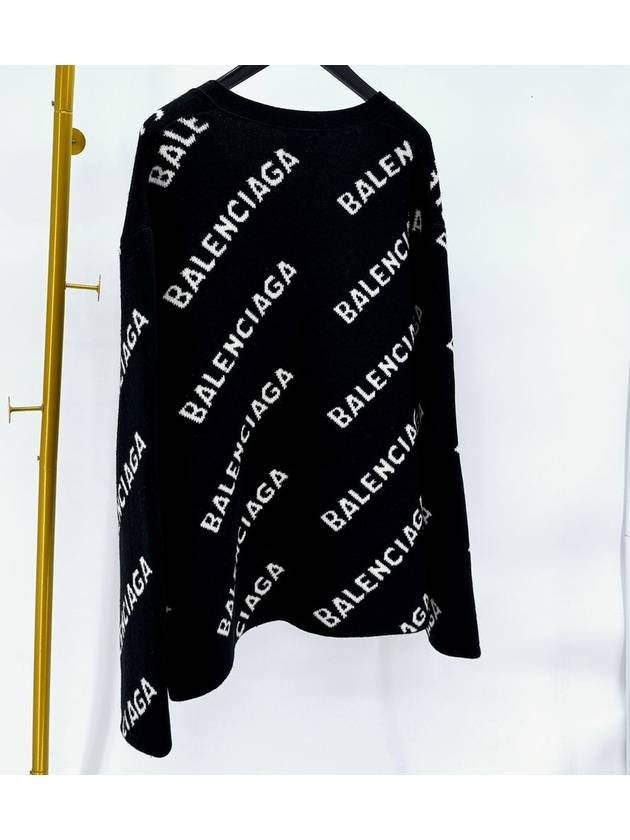 Multi logo wool cardigan black 683351 - BALENCIAGA - BALAAN 3