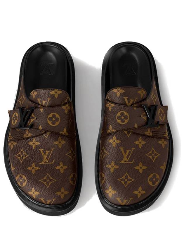 Men s Sandals LV Easy Mule Brown Black Logo - LOUIS VUITTON - BALAAN 3