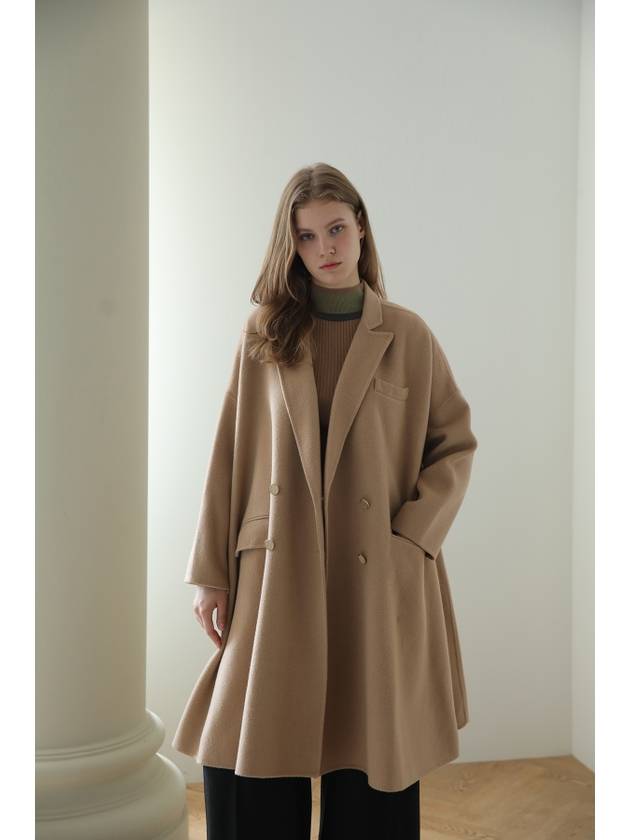 Caigienne Overfit Double Button Handmade Wool Coat Beige - CAHIERS - BALAAN 3