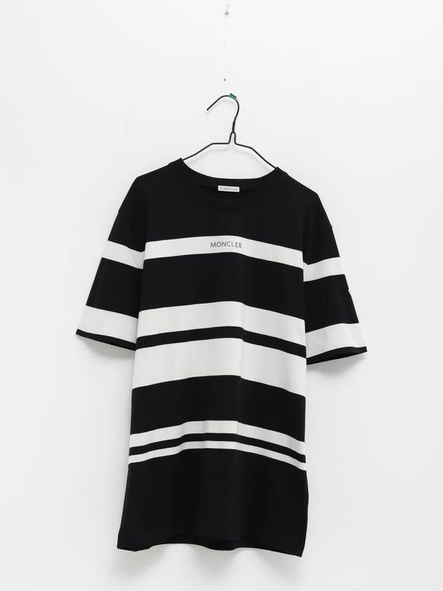 Striped short sleeve t shirt black - MONCLER - BALAAN 3