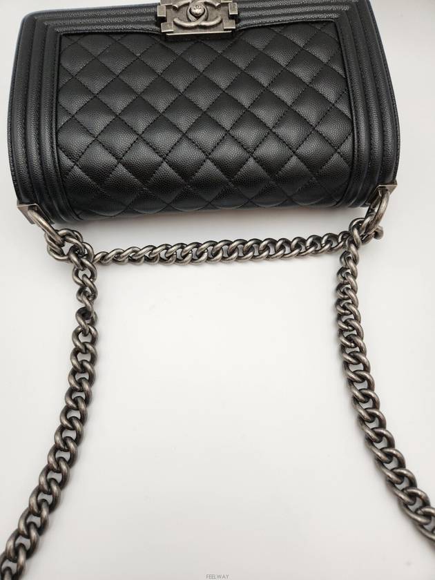 Daol Beomeo Branch Boy Bag Medium Caviar Black Internal Chip A67086 Condition A - CHANEL - BALAAN 9