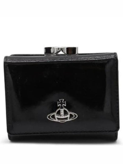 Patent Leather Half Wallet Black - VIVIENNE WESTWOOD - BALAAN 2