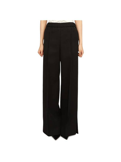 Women's Track Wool Wide Pants Black - JIL SANDER - BALAAN 2