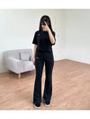 High Waist Rib Jersey Track Pants Black - NIKE - BALAAN 7