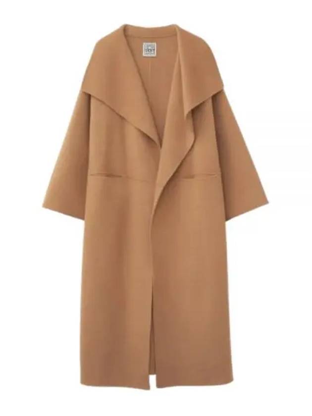 Signature Wool Cashmere Single Coat Camel - TOTEME - BALAAN 2