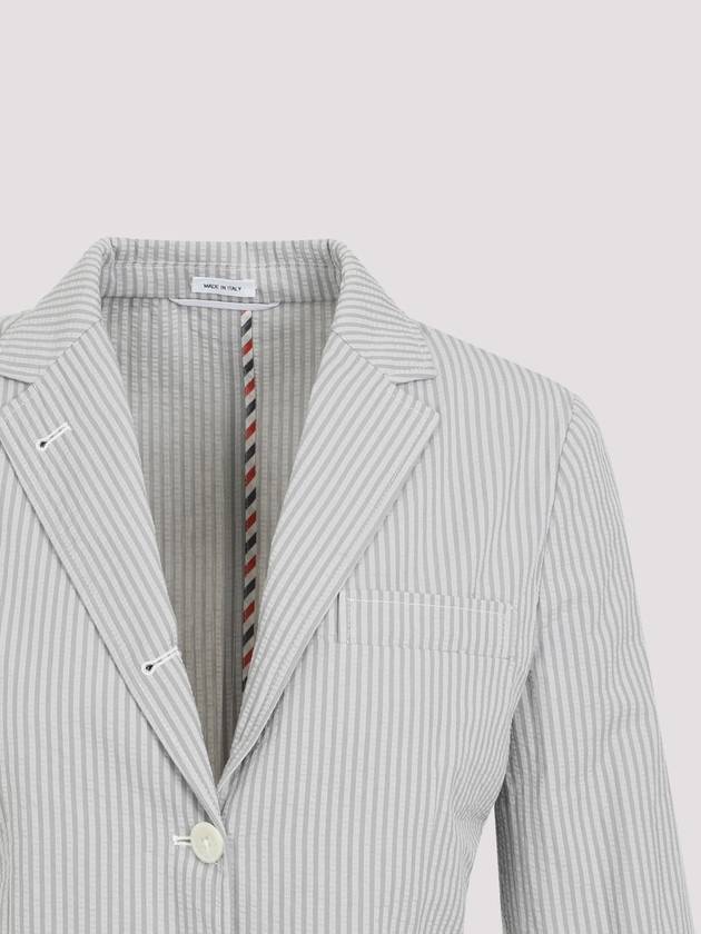 Striped Seersucker Single Breasted Blazer FBC900UF0600 - THOM BROWNE - BALAAN 5