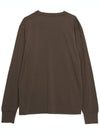 Embroidered Logo Lyocell Cotton Blend Jersey Long Sleeve T-Shirt Dark Chocolate - TOM FORD - BALAAN 3