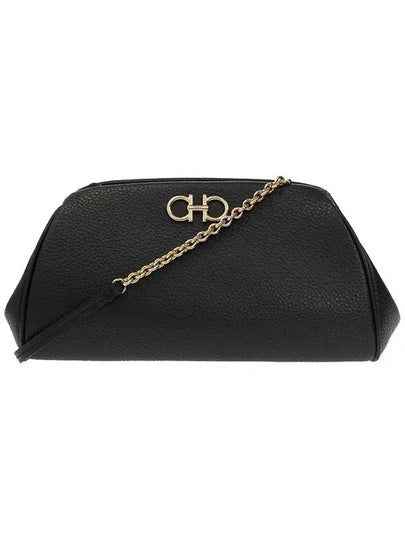 Gancini Leather Shoulder Mini Bag Black - SALVATORE FERRAGAMO - BALAAN 2