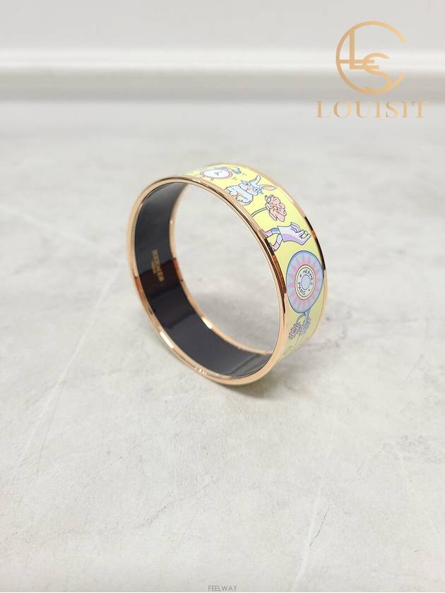 Used luxury goods Lewis It Rose gold enamel printing bangle bracelet - HERMES - BALAAN 3