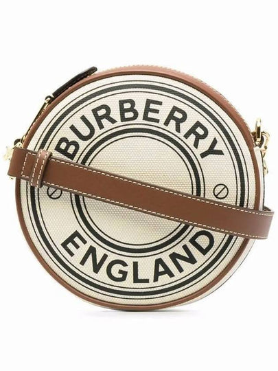 Canvas Logo Louise Horseferry Round Cross Bag White - BURBERRY - BALAAN 2