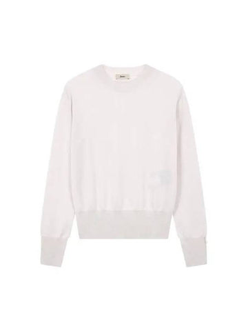 Women s Long Sleeve Crew Neck Wool Knit Ecru 271120 - HERNO - BALAAN 1