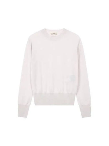 Women s Long Sleeve Crew Neck Wool Knit Ecru 271120 - HERNO - BALAAN 1